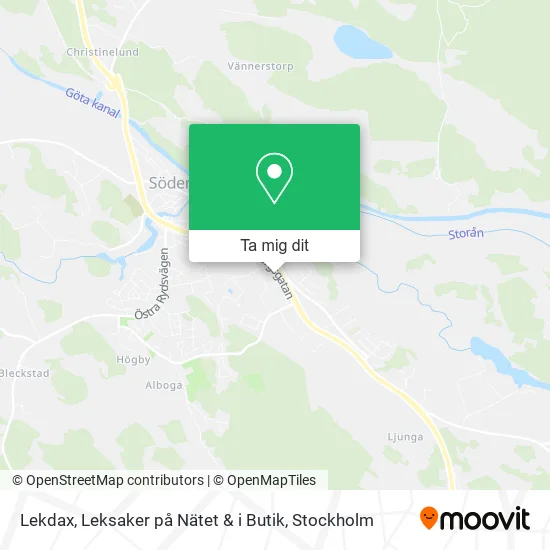 Lekdax, Leksaker på Nätet & i Butik karta