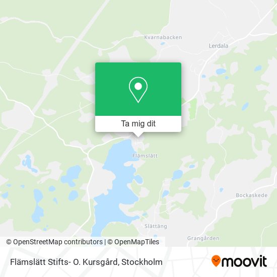 Flämslätt Stifts- O. Kursgård karta