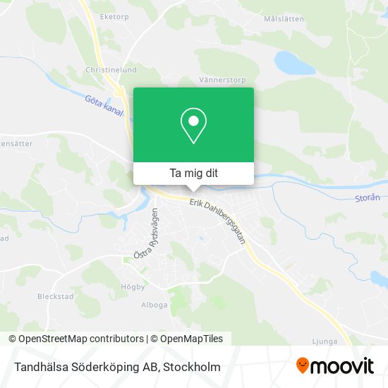 Tandhälsa Söderköping AB karta