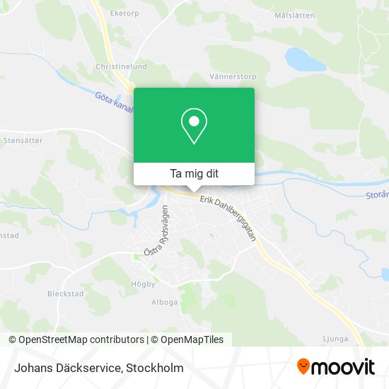 Johans Däckservice karta