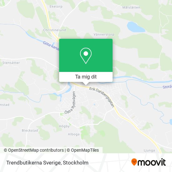 Trendbutikerna Sverige karta