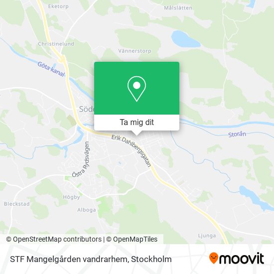 STF Mangelgården vandrarhem karta