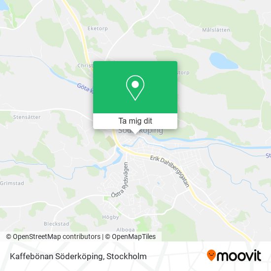 Kaffebönan Söderköping karta