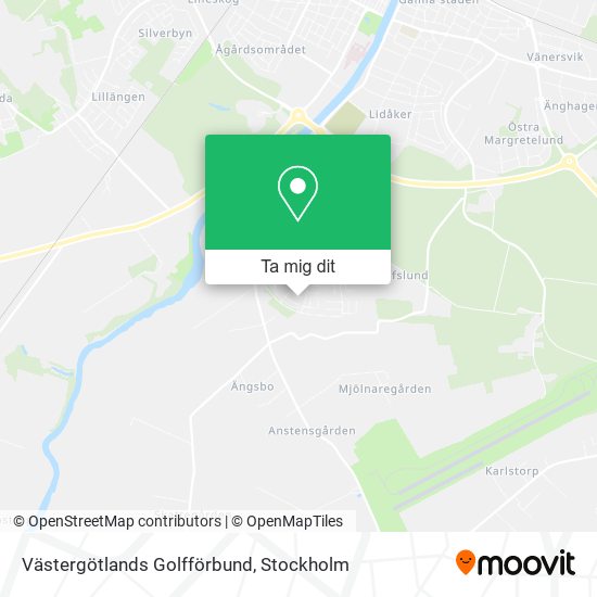 Västergötlands Golfförbund karta