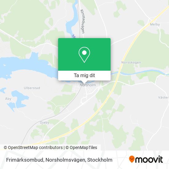 Frimärksombud, Norsholmsvägen karta