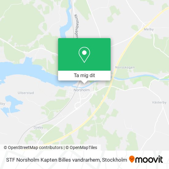 STF Norsholm Kapten Billes vandrarhem karta