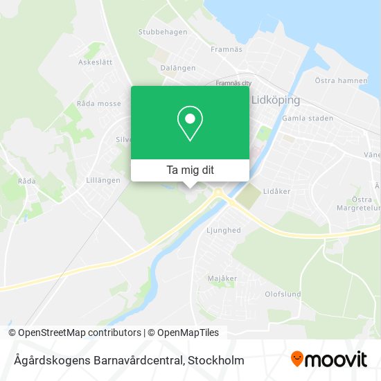 Ågårdskogens Barnavårdcentral karta