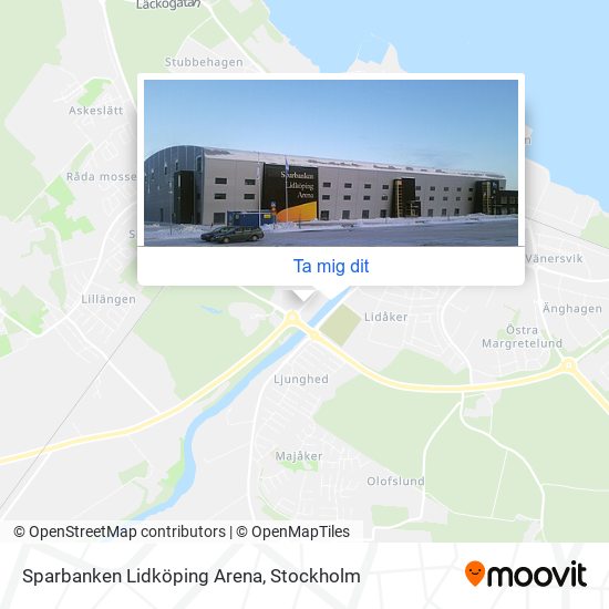 Sparbanken Lidköping Arena karta