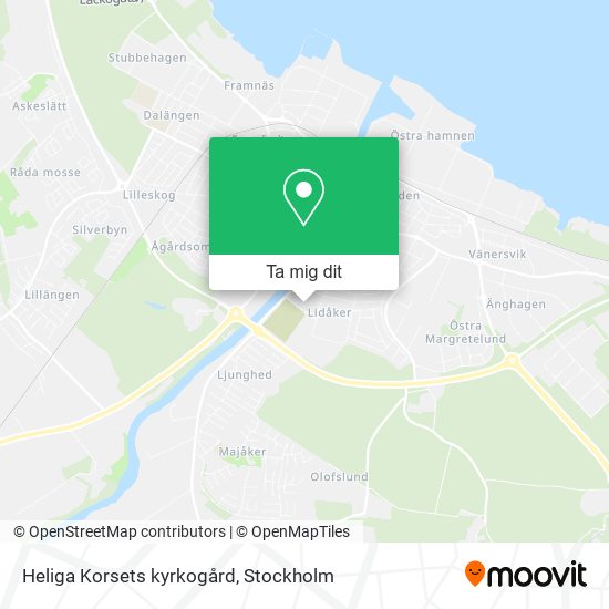 Heliga Korsets kyrkogård karta