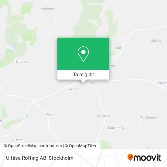 Ulfåsa Rotting AB karta