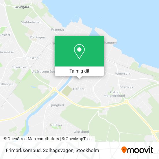Frimärksombud, Solhagsvägen karta