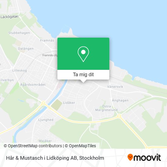 Hår & Mustasch i Lidköping AB karta