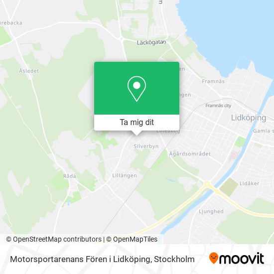 Motorsportarenans Fören i Lidköping karta