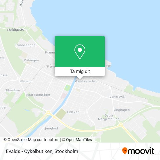 Evalds - Cykelbutiken karta