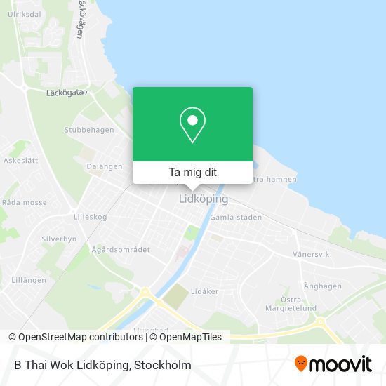 B Thai Wok Lidköping karta