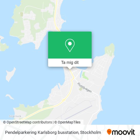 Pendelparkering Karlsborg busstation karta