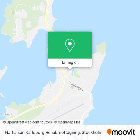 Närhälsan Karlsborg Rehabmottagning karta