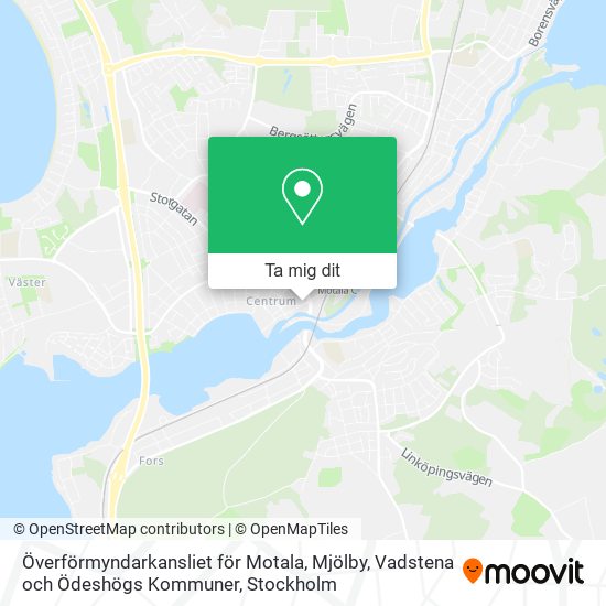 Överförmyndarkansliet för Motala, Mjölby, Vadstena och Ödeshögs Kommuner karta
