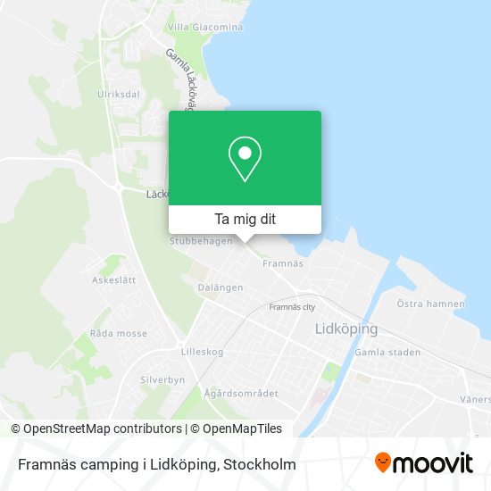 Framnäs camping i Lidköping karta