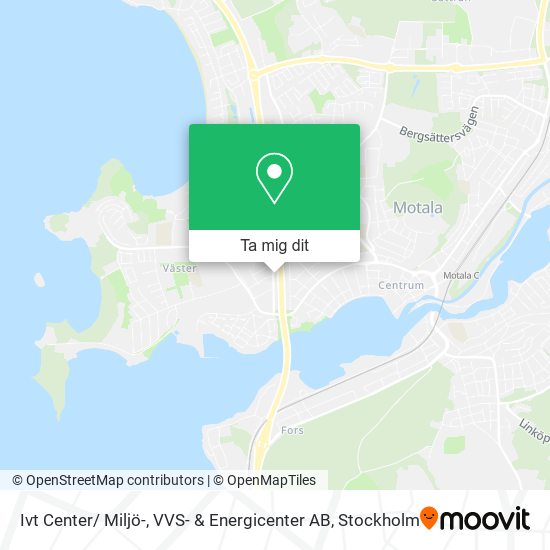 Ivt Center/ Miljö-, VVS- & Energicenter AB karta