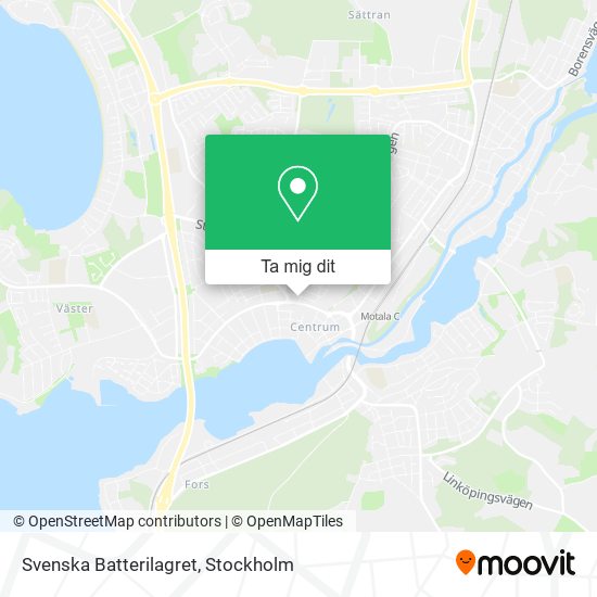 Svenska Batterilagret karta