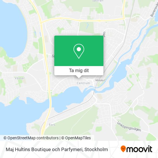 Maj Hultins Boutique och Parfymeri karta