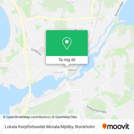 Lokala Korpförbundet Motala / Mjölby karta