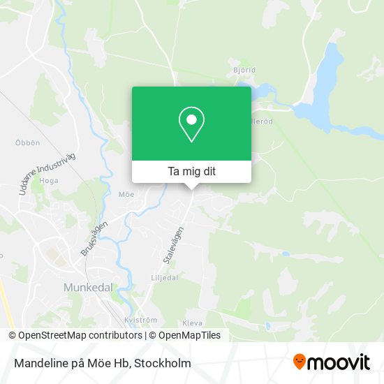 Mandeline på Möe Hb karta