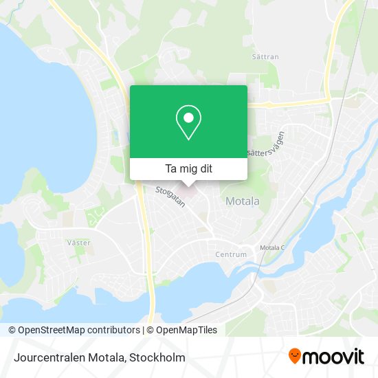 Jourcentralen Motala karta