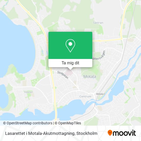 Lasarettet i Motala-Akutmottagning karta