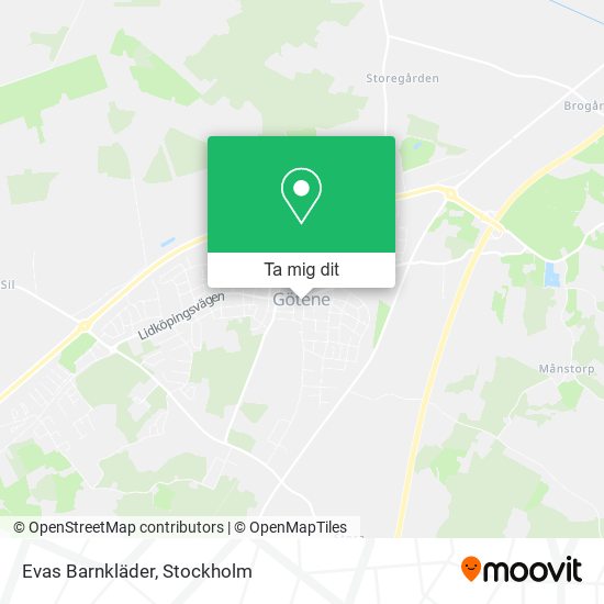 Evas Barnkläder karta