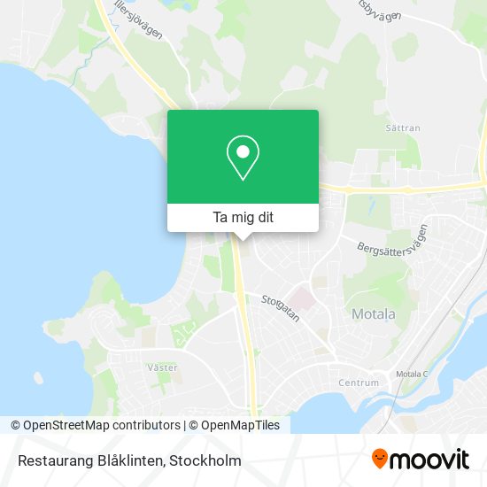 Restaurang Blåklinten karta