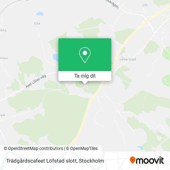 Trädgårdscafeet Löfstad slott karta
