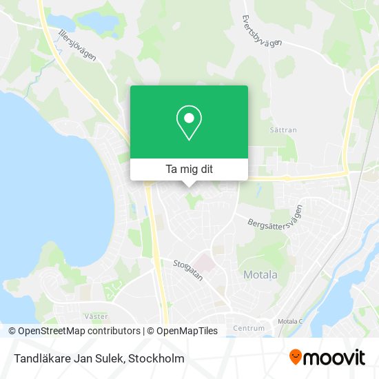 Tandläkare Jan Sulek karta