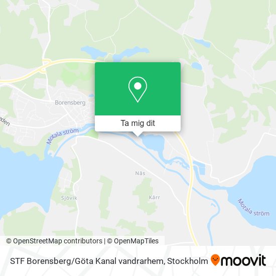 STF Borensberg / Göta Kanal vandrarhem karta