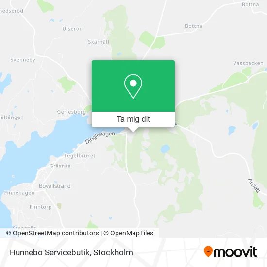 Hunnebo Servicebutik karta