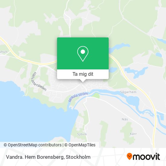 Vandra. Hem Borensberg karta