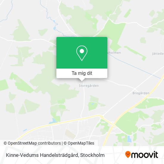 Kinne-Vedums Handelsträdgård karta