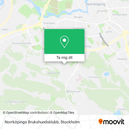 Norrköpings Brukshundsklubb karta