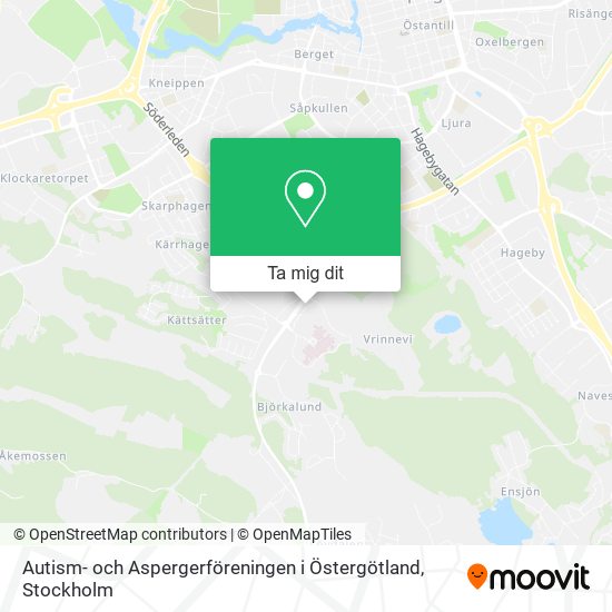 Autism- och Aspergerföreningen i Östergötland karta