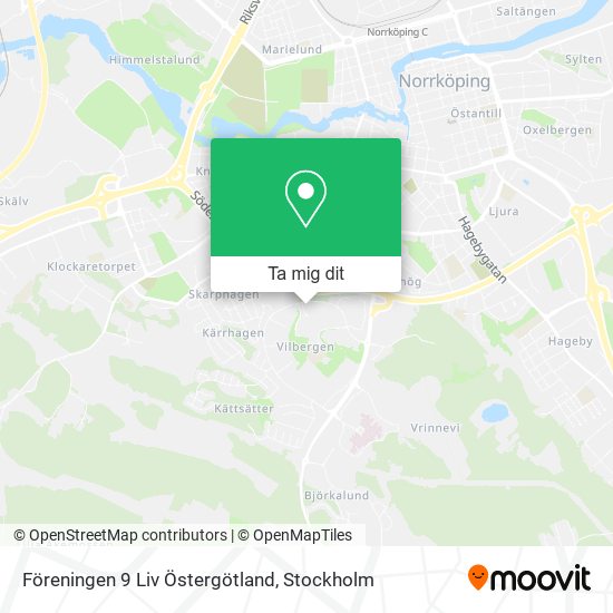 Föreningen 9 Liv Östergötland karta