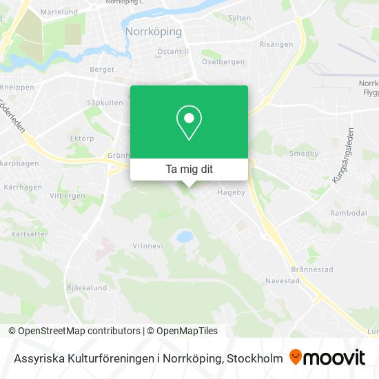 Assyriska Kulturföreningen i Norrköping karta