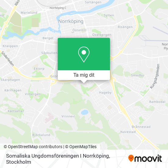 Somaliska Ungdomsföreningen I Norrköping karta