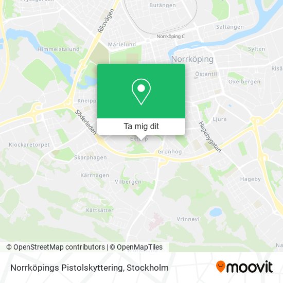 Norrköpings Pistolskyttering karta