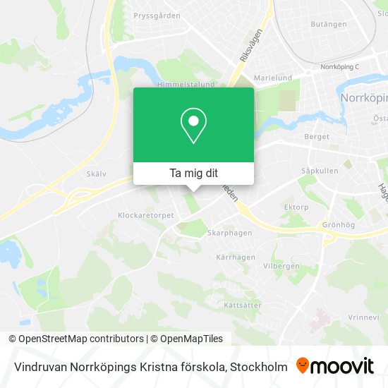 Vindruvan Norrköpings Kristna förskola karta