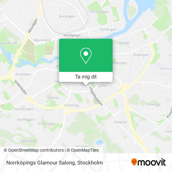 Norrköpings Glamour Salong karta
