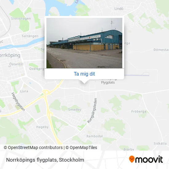 Norrköpings flygplats karta