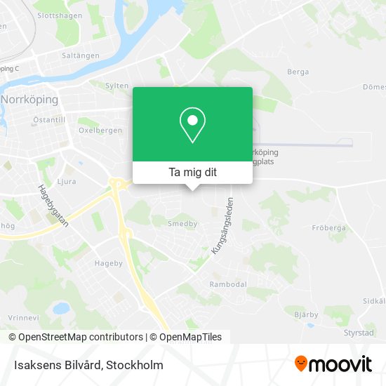 Isaksens Bilvård karta