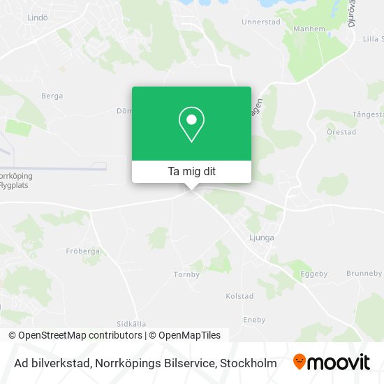 Ad bilverkstad, Norrköpings Bilservice karta