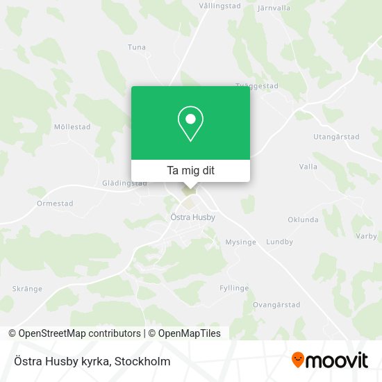 Östra Husby kyrka karta